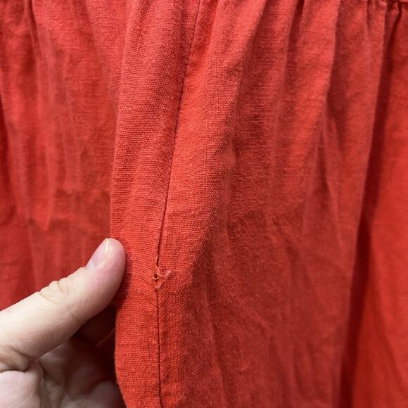 For Cynthia SZ M Linen Blend Maxi Dress Lagenlook Coastal Cottagecore Flutter - Picture 9 of 13